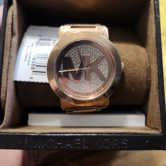 BRAND NEW WITH TAG ICED OUT MICHAEL KORS WOMENS WATCH - Picture 1 of 7